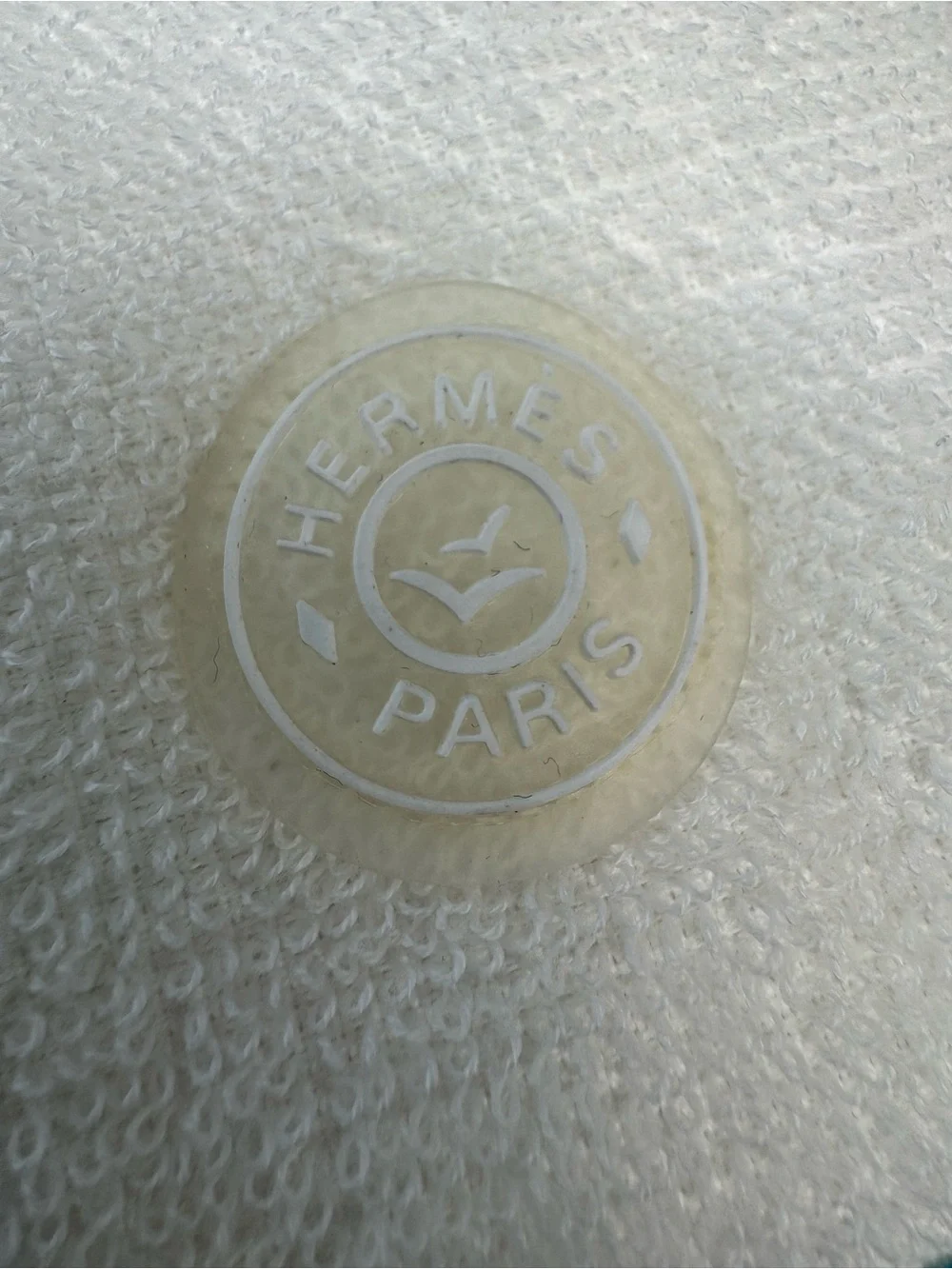 Hermes Hand Towel White/Teal NWOT